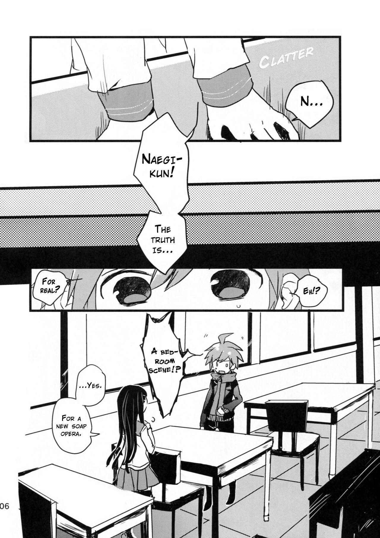 Oiled Naegi to Maizono-san ga Tsukiatteru Zentei no Manga - Danganronpa Real Sex - Page 5