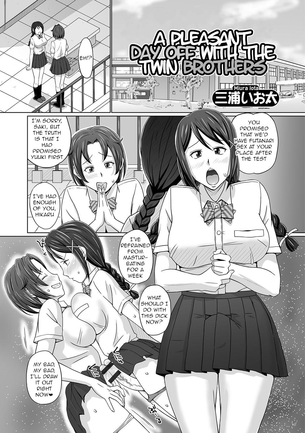 Punished Futago Otouto to Tanoshii Kyuujitsu o | A Pleasant Day Off with the Twin Brothers Gloryholes - Page 1