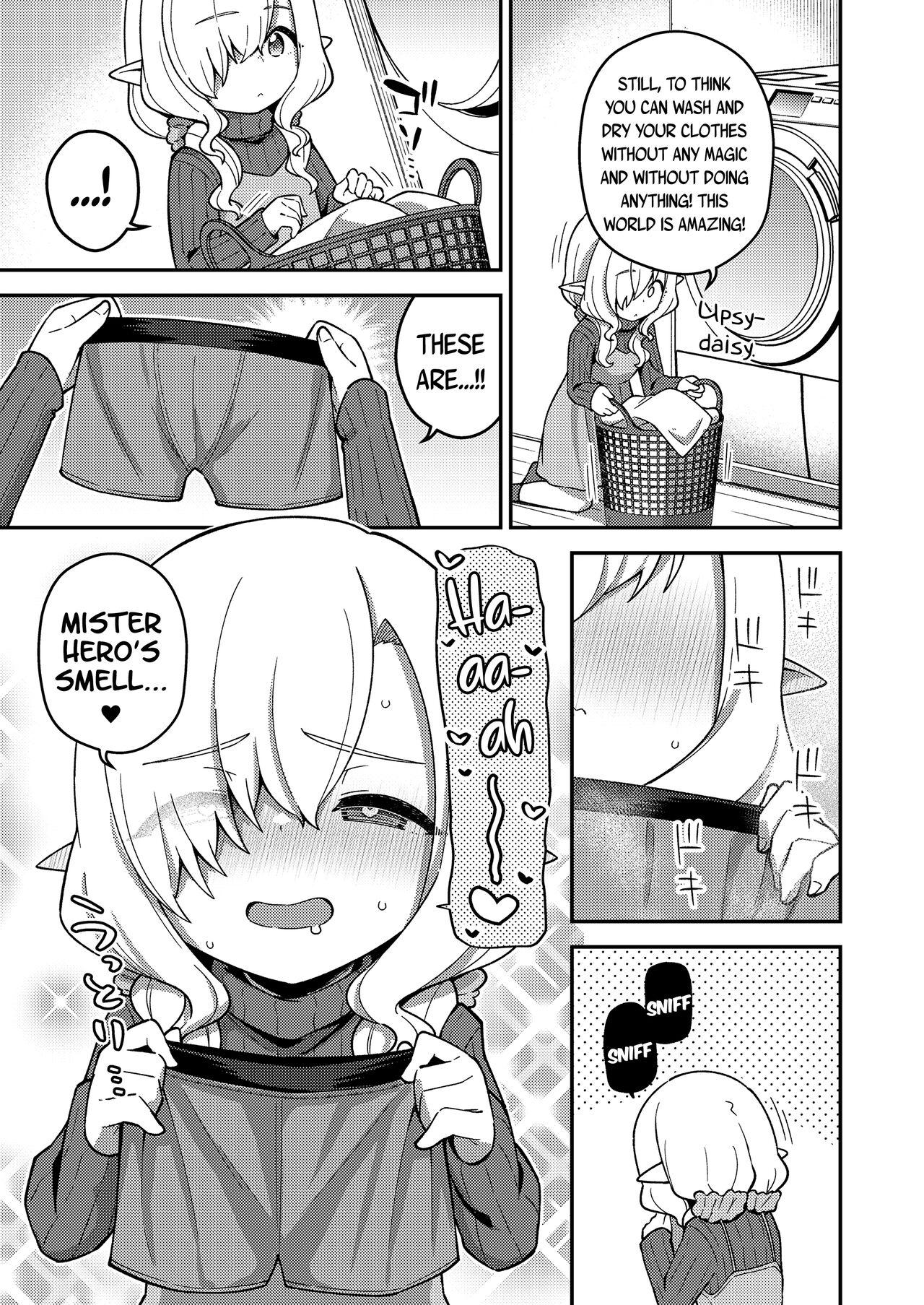 Gay College Isekai Oshikake Elf-san | The Stalker Elf From Another World Pussy Fucking - Page 9