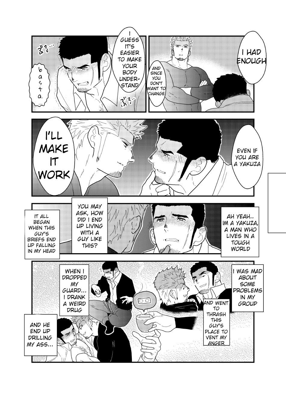 High Moshimo yakuza ga hatten kōen de okasa re-sō ni nattara. | What if a Yakuza Got Raped at a Gay Cruising Spot? - Original Vadia - Page 4