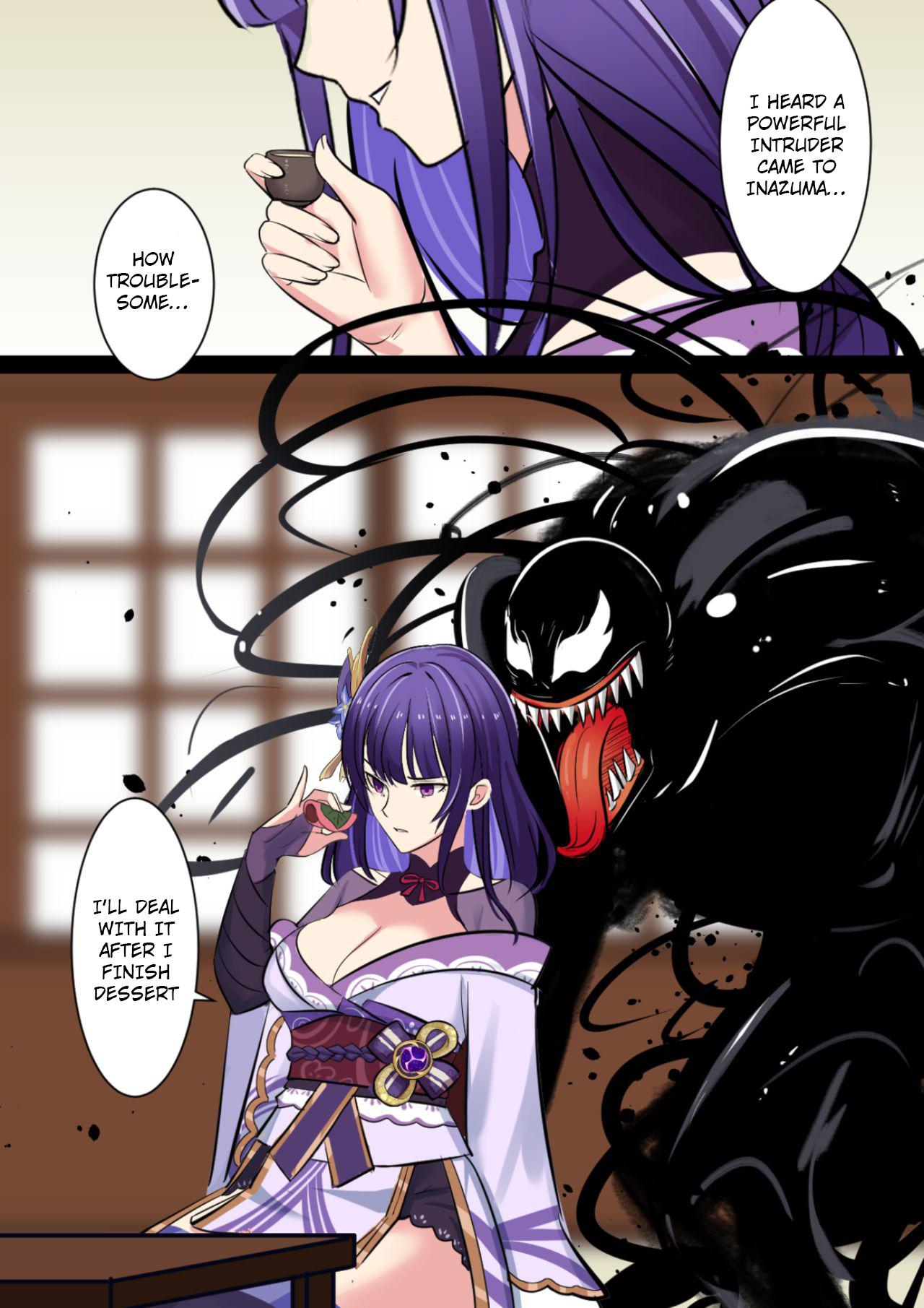 Dirty Talk The Venom Possessed Raiden Shogun Is Being Guarded - Genshin impact Spider man Teenie - Picture 2