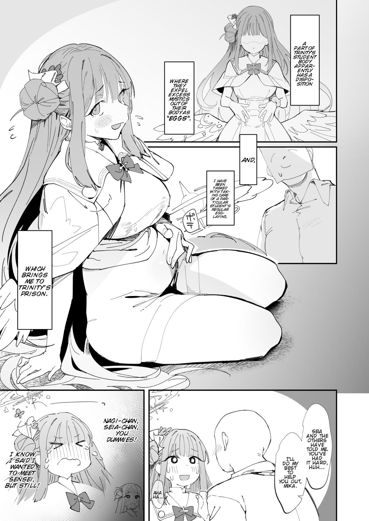 Milf Porn Mika to Hajimete no Kyoudou Sagyou | Working With Mika For The First Time - Blue archive All - Page 3