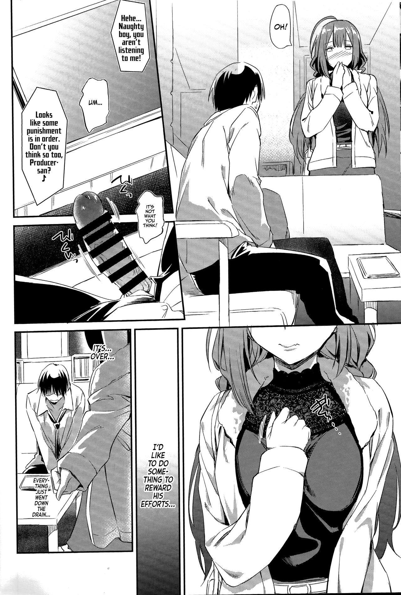 Blowjob (2021-03 Akihabara Chou Doujinsai) [AERODOG (inu)] Chiyuki-san no Yasashii Shasei Kanri | Chiyuki-san's Lovely Sperm Management (THE iDOLM@STER: Shiny Colors) [English] [Team Rabu2] - The idolmaster Young Men - Page 5