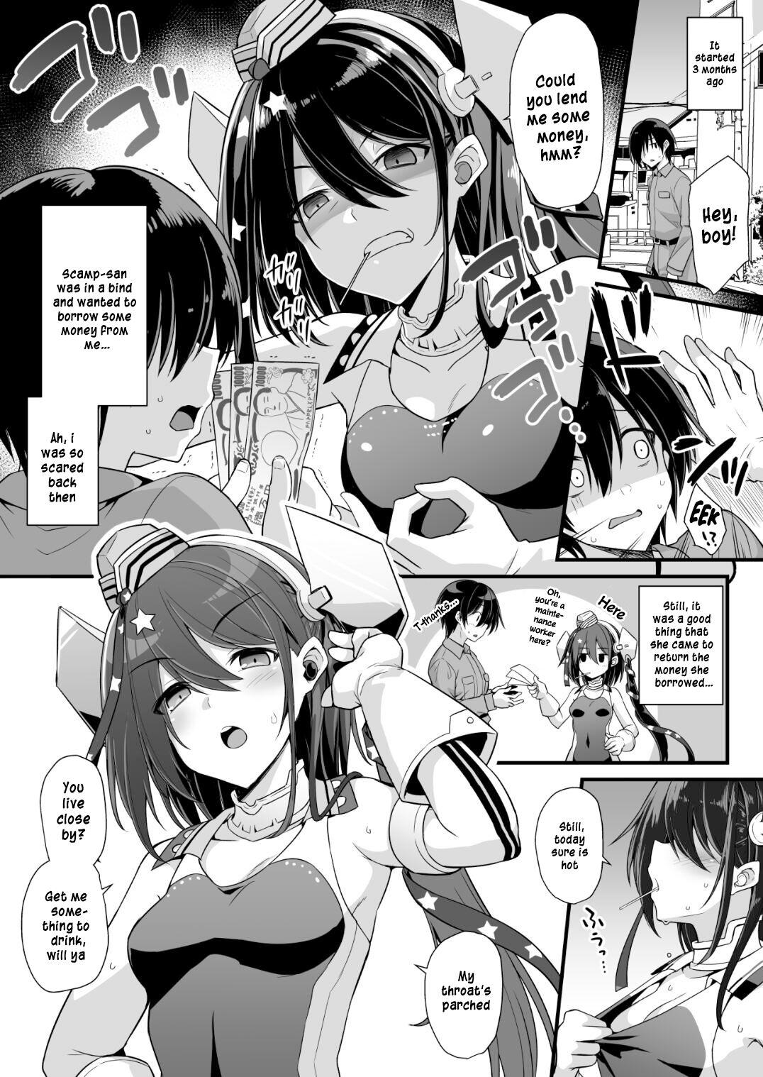 Comedor Scamp-Chan wa Nikushokukei Joshi!! - Kantai collection Rough Sex Porn - Page 3