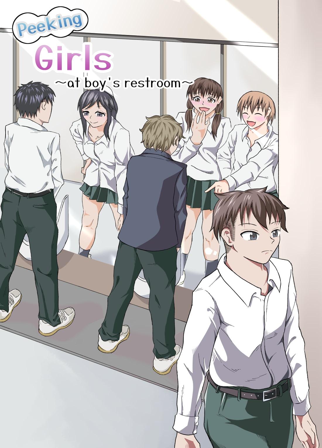 Threeway [NippatsuKokuhou (Kaneko Ken)] Nozoki Miru Joshi-tachi ~Danshi Toilet Hen~ | Peeking girls at boy's restrooms [English] Girlongirl - Picture 1