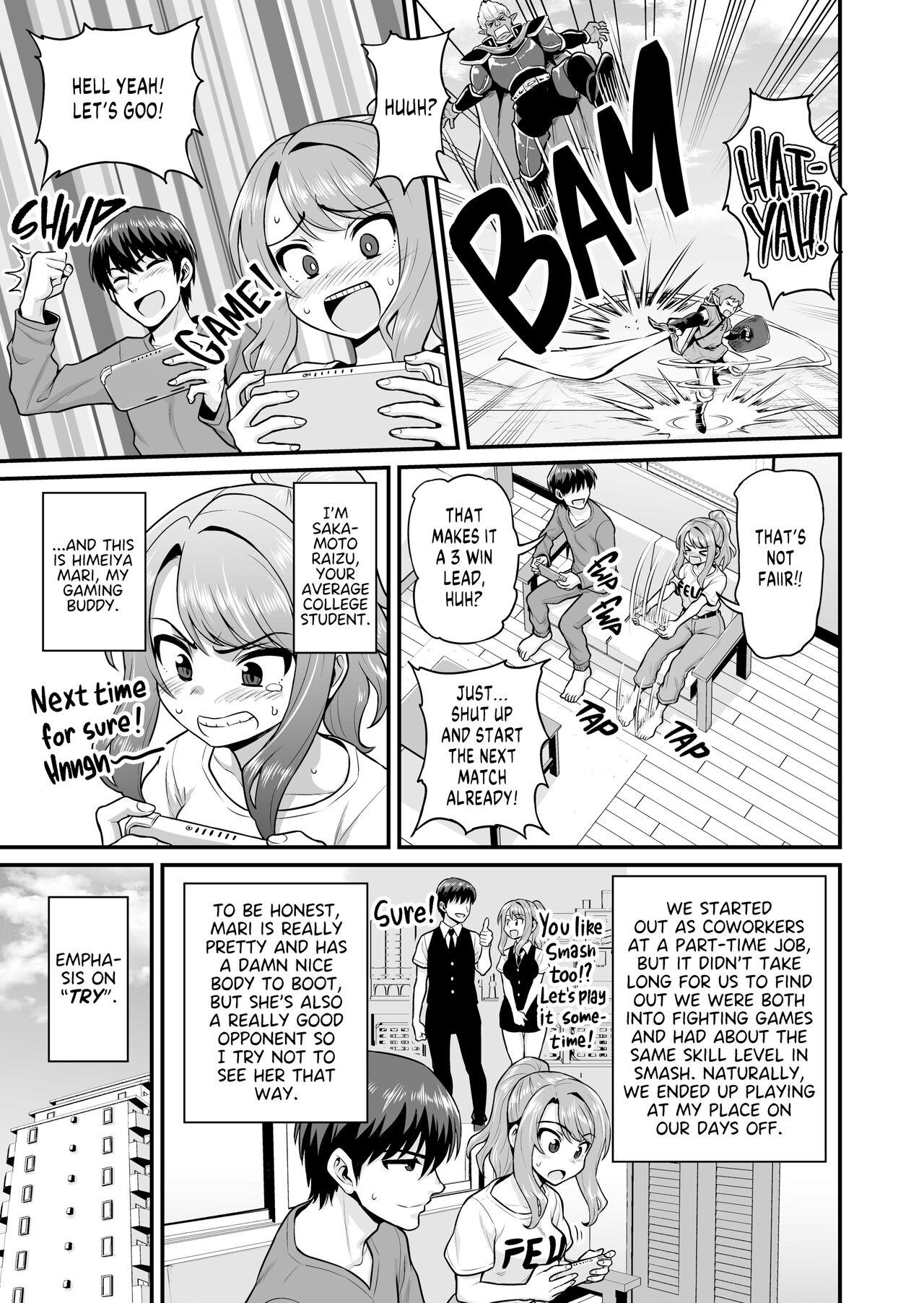Gape Game Tomodachi no Onnanoko to Yaru Hanashi | From Gaming Buddies to Fuck Buddies - Original Girlsfucking - Page 2