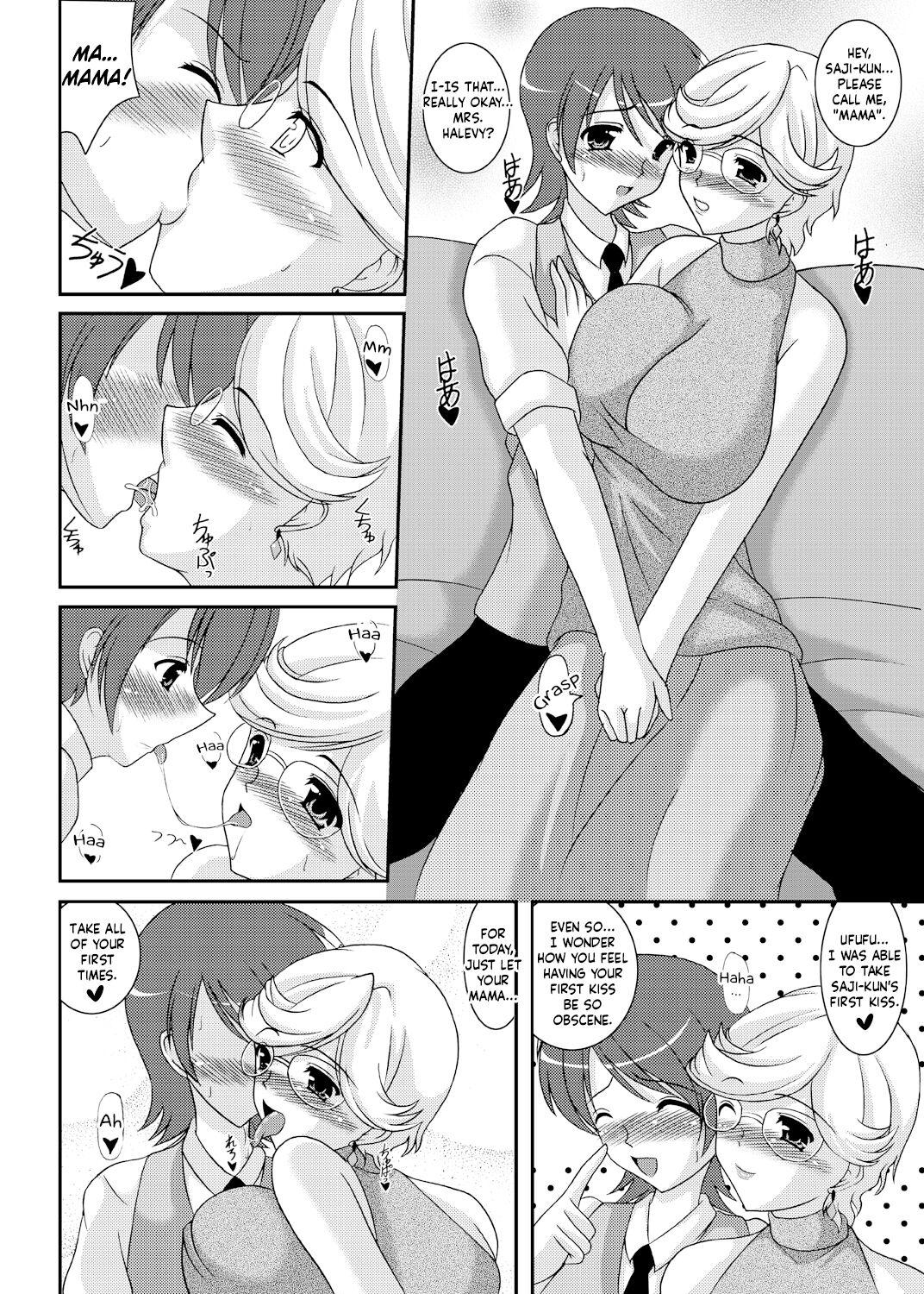 Small Tits Porn Iinoyo Saji to Ecchi na Double Oppai | Saji and The Two Pairs of Hot Tits - Gundam 00 Exposed - Page 5