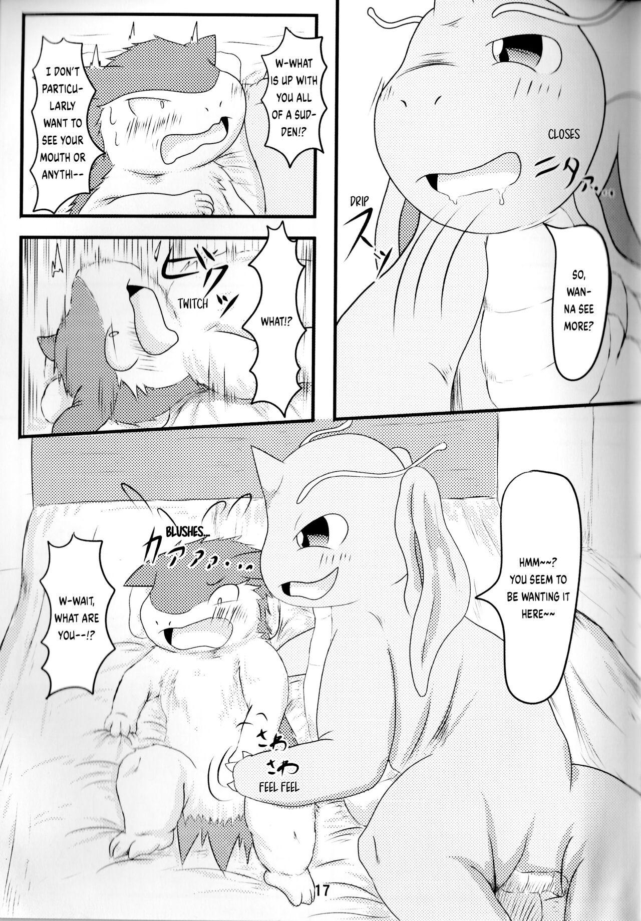 Gay Straight Pokémon Dragonite × Quilava Vore Rica - Page 10