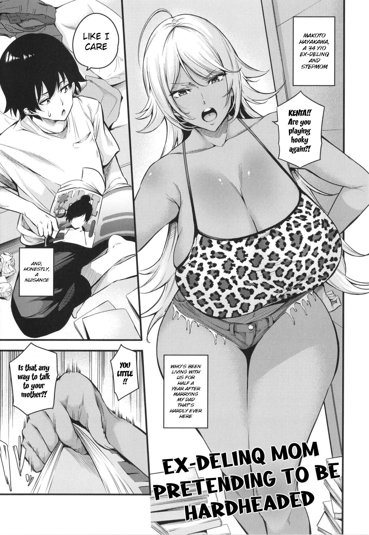 Punheta Kōha Kidori no Moto Yan Mama | Ex-Delinq Mom Pretending To Be Hardheaded Tiny Tits Porn - Page 1