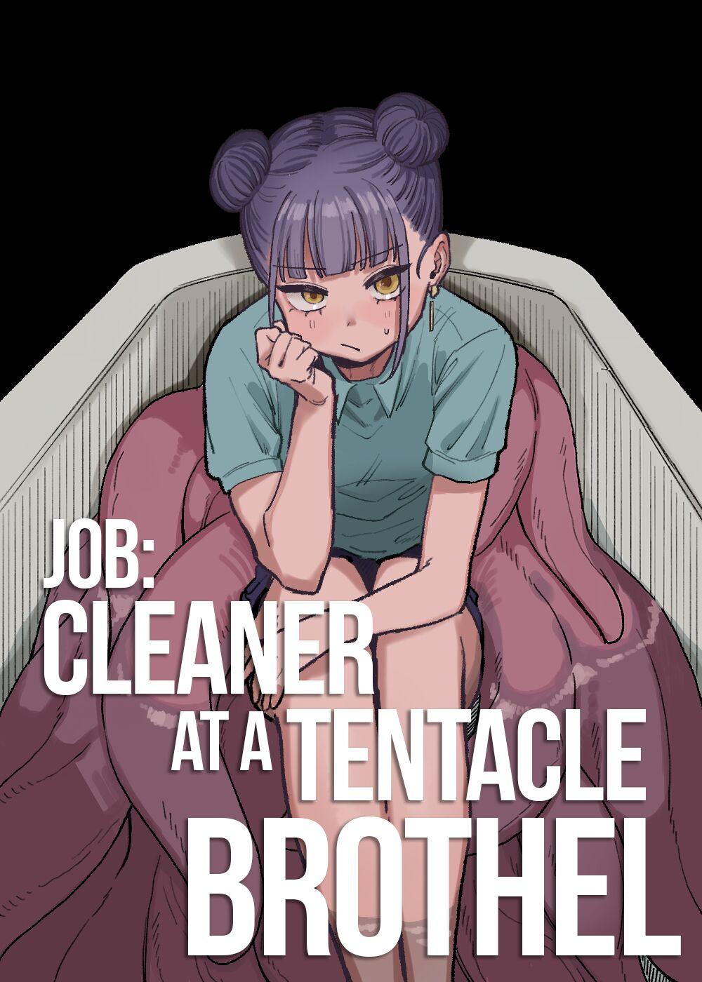Homo Shokushu Fuuzoku Seisou Baito | Job: Cleaner at at Tentacle Brothel Hot Pussy - Page 1
