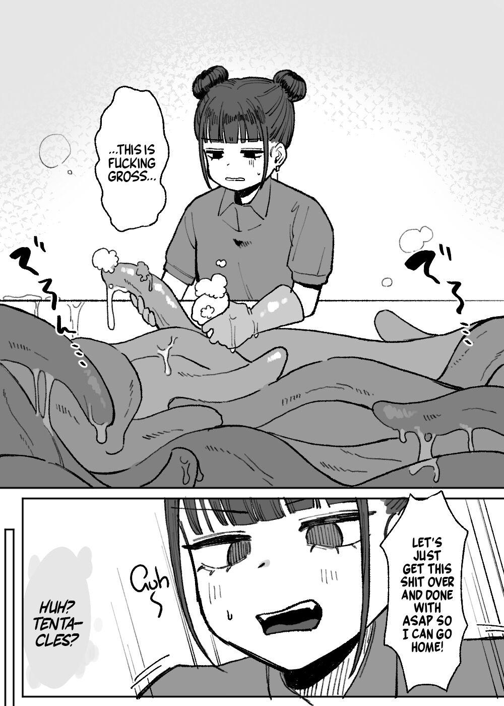 Homo Shokushu Fuuzoku Seisou Baito | Job: Cleaner at at Tentacle Brothel Hot Pussy - Page 4