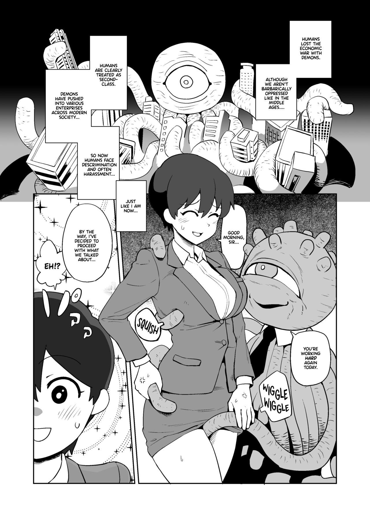 Cornudo Shokushuhito no joushi ni sekuhara-sareru hanashi | My Story of Sexual Harassment From my Tentacle Boss Best Blowjobs Ever - Page 5