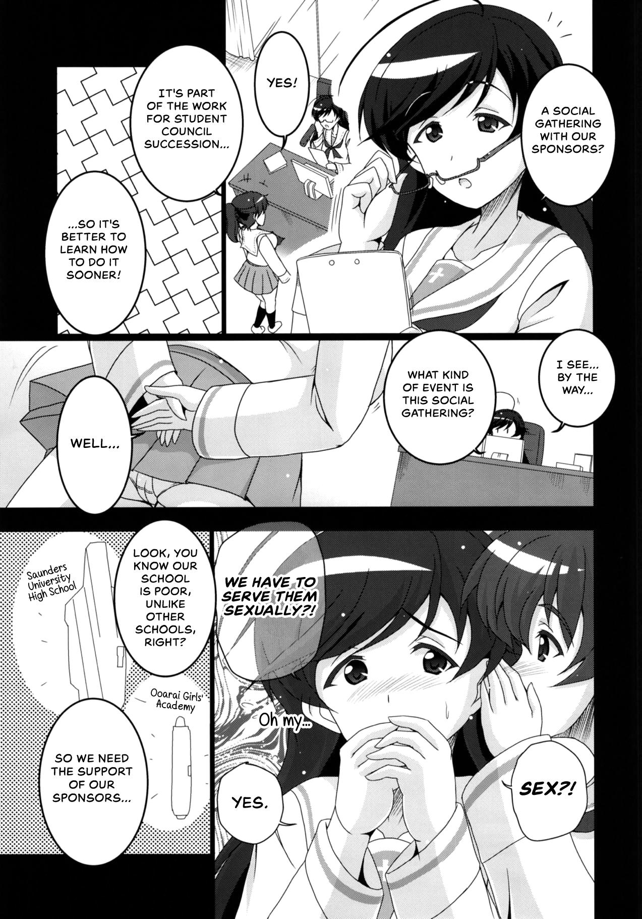 Whipping Ooarai Joshi Seitokai Hikitsugi Sagyou no Ikkan desu! - Girls und panzer Transgender - Page 4