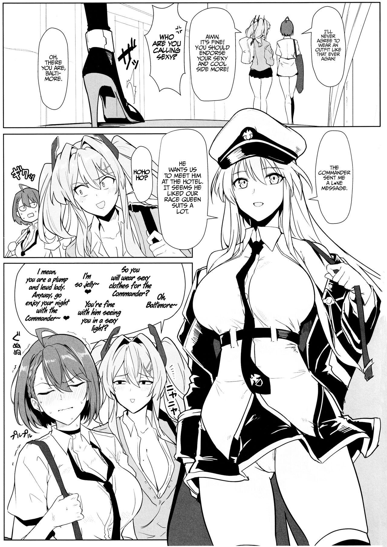 Couple A Book about Race Queens Enterprise and Baltimore being Lewd - Azur lane Breeding - Page 4