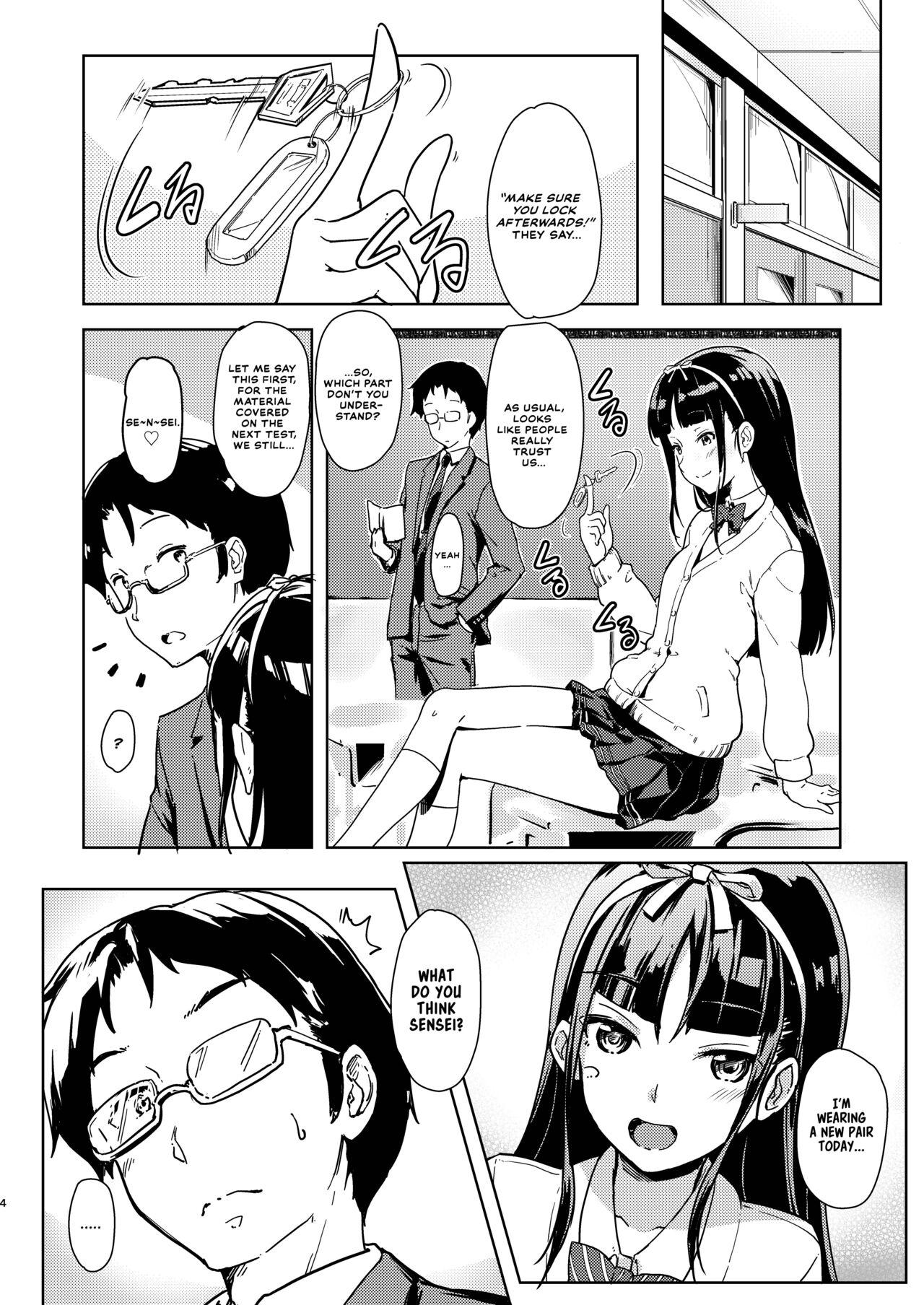 Str8 Sensee to Watashi - Original Cum On Face - Page 3
