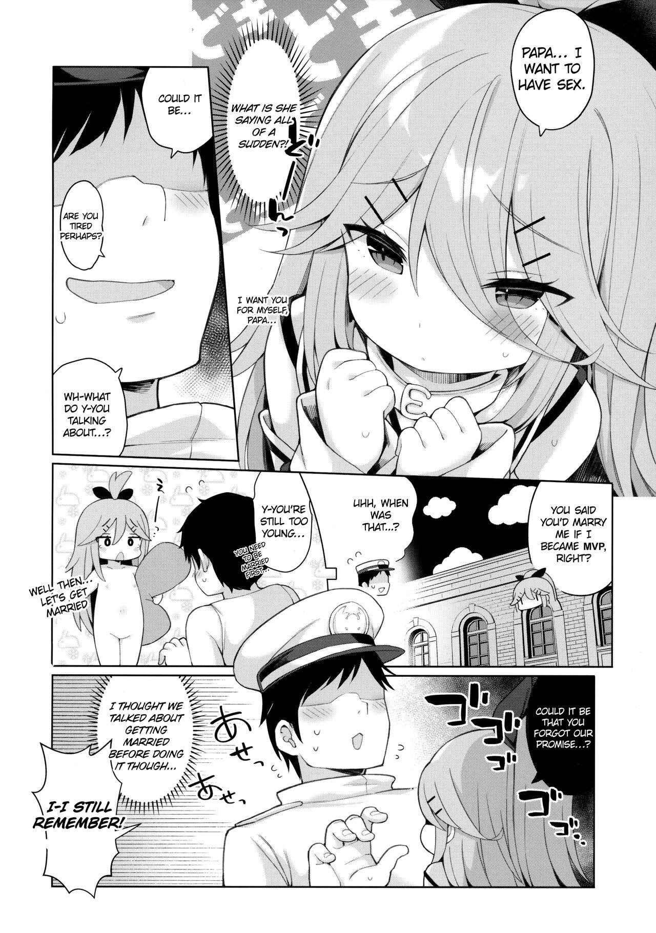 (C102) [Gakushokutei (Watanon)] Hatsujou Yamakaze-chan wa Papa ni Kubittake | Yamakaze-chan in heat loves her Papa! (Kantai Collection -KanColle-) [English] 4