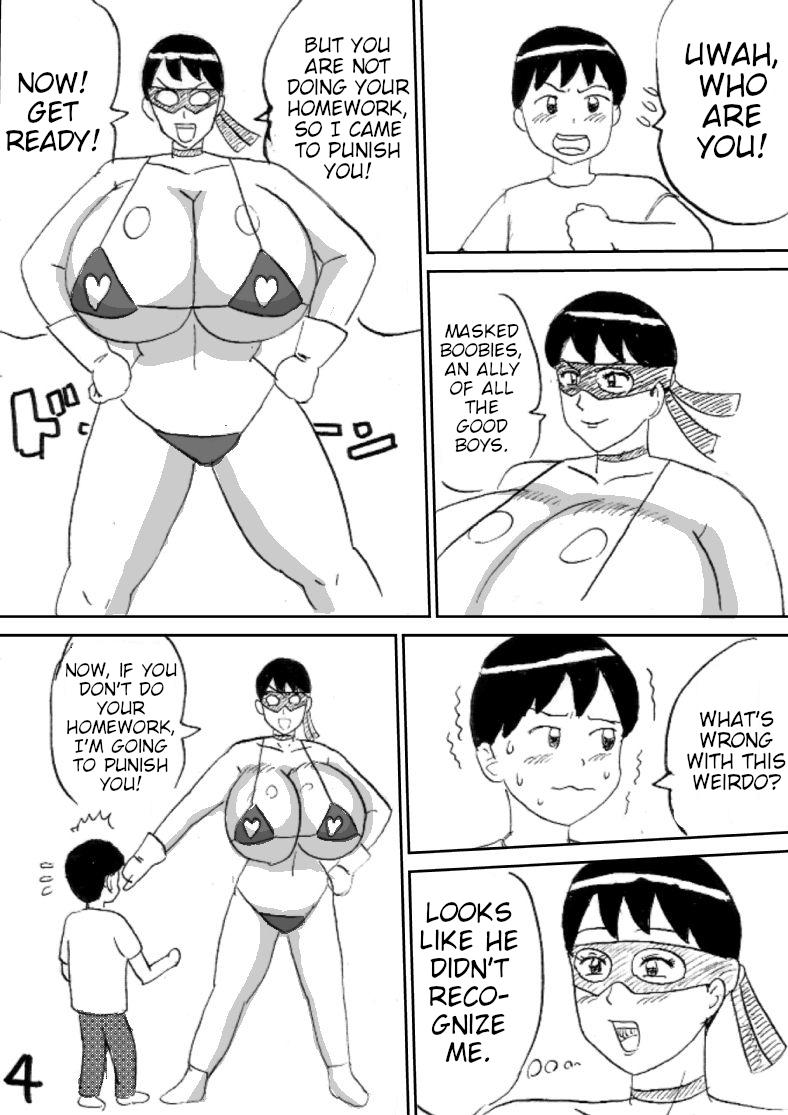 Rough Fucking Mama wa Oppai Kamen - Original Tiny Titties - Page 4