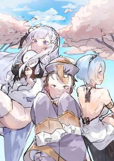 Emilia, Rem and Subaru futanari 1