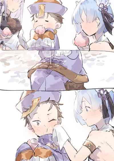 Emilia, Rem and Subaru futanari 4