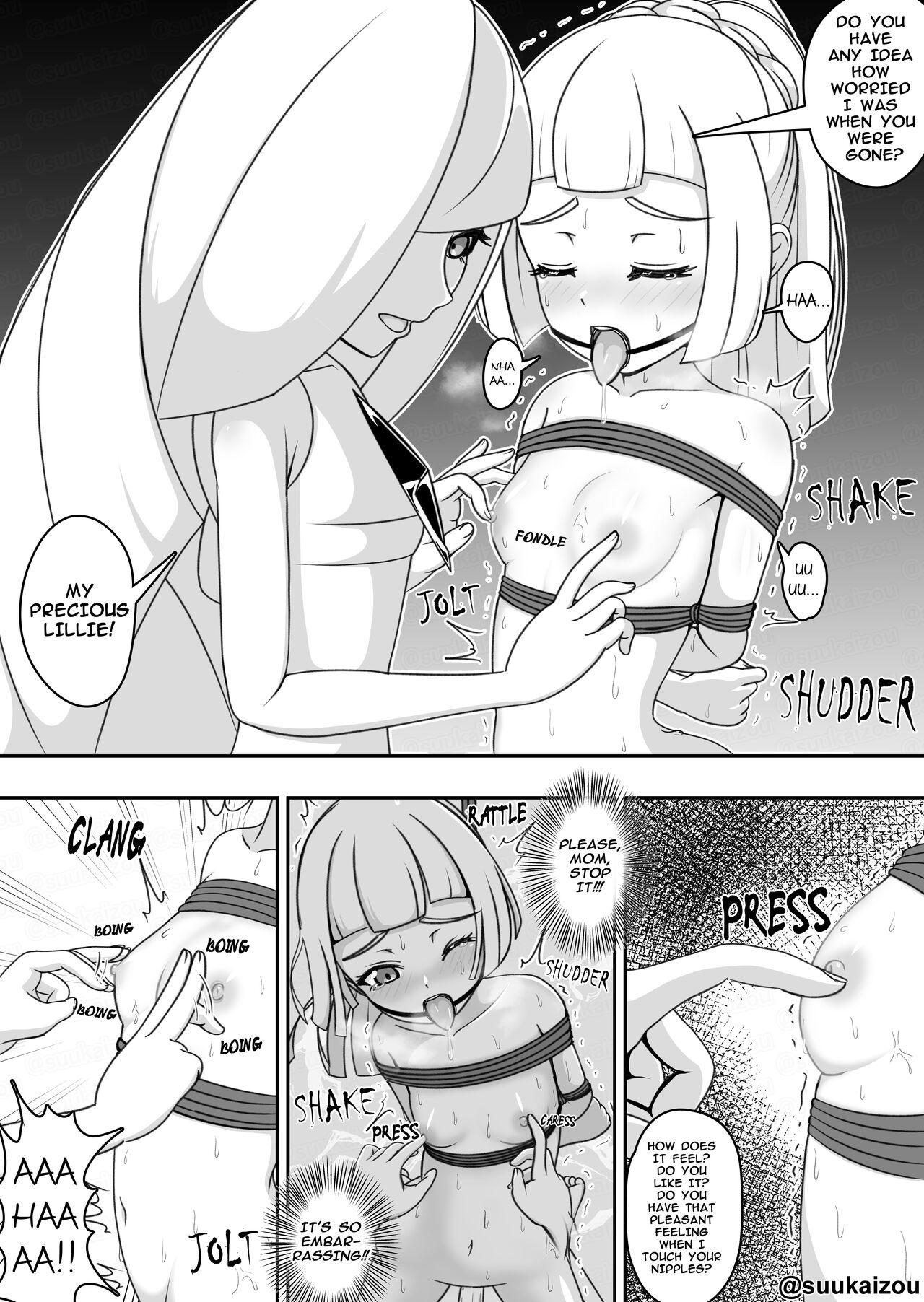 Lillie gets spanked by Lusamine. 2