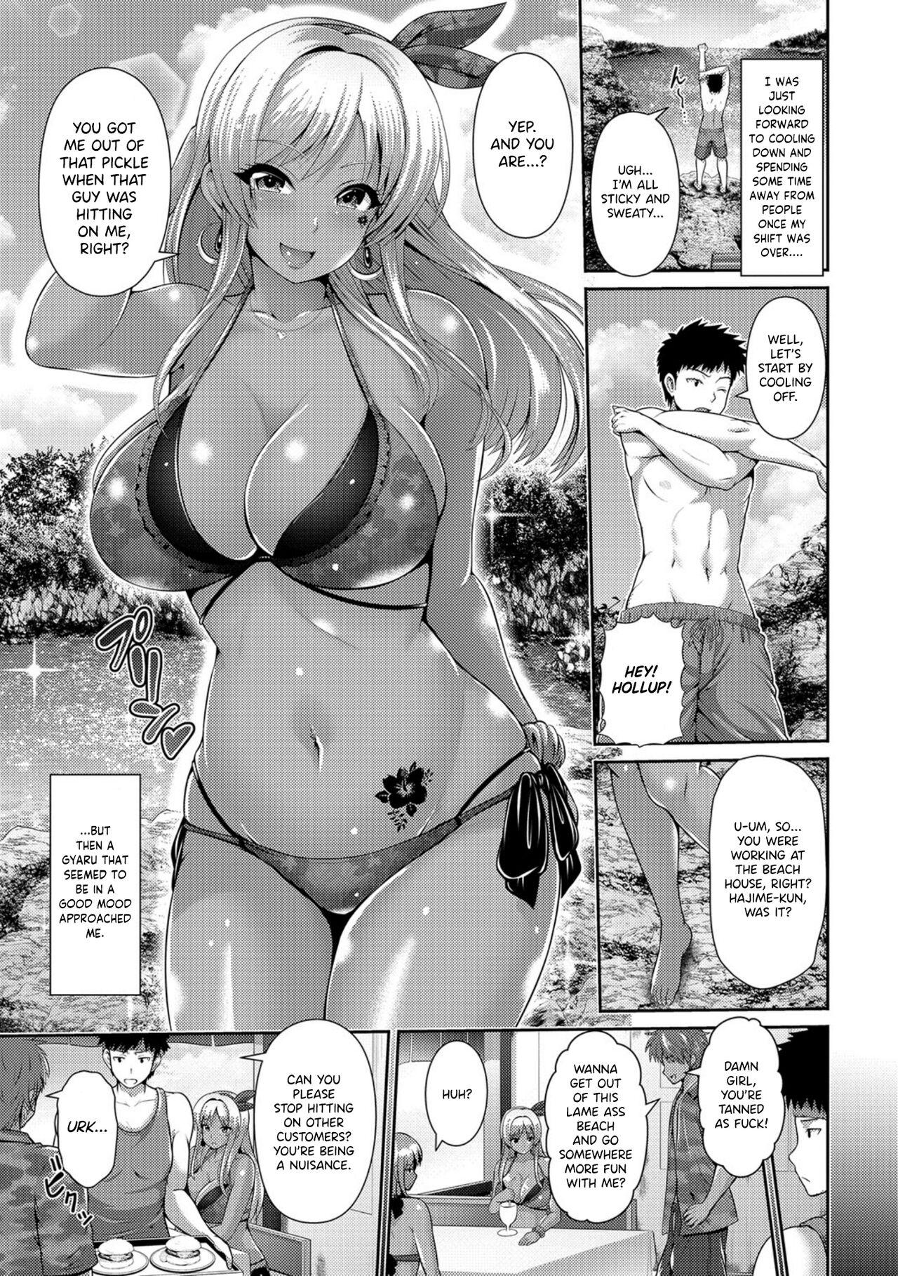 Short Hair Asa da! Umi da! Shiofuku Gyaru da | Summer! Sea! Squirting Gyaru - Original Curves - Page 5