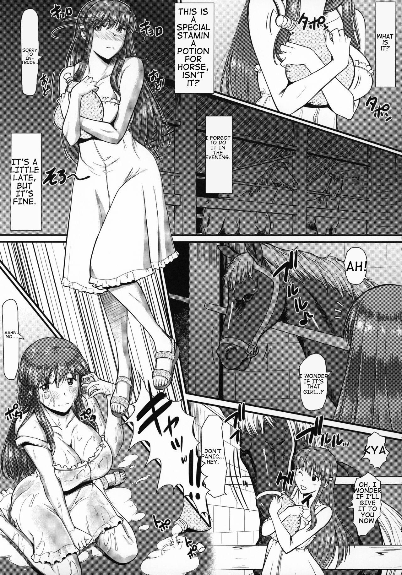 Ass Fucking Machi de Uwasa no Bajiru o Musaboru Shoujo | A Girl Gobbling Up Horse Juice became the Rumor in Town - Original Jerking - Page 5