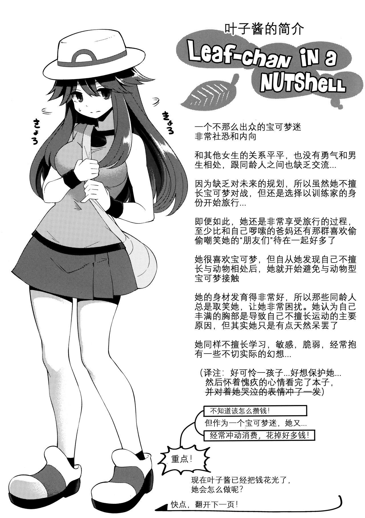 Teasing Leaf-chan no H na Okozukai Kasegi | 为了挣钱而做色色的事的叶子酱· - Pokemon | pocket monsters Tanga - Page 4
