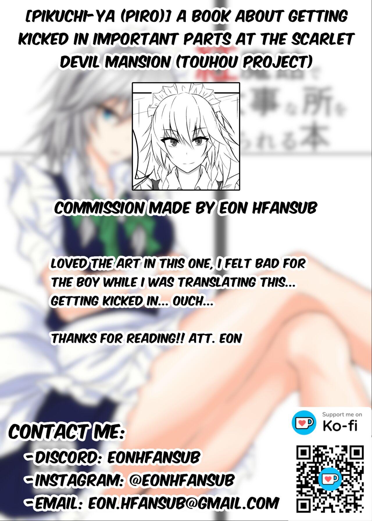 Gay Trimmed Koumakan de Daiji na Tokoro o Kerareru Hon | A book about getting kicked in important parts at the Scarlet Devil Mansion - Touhou project Pija - Page 33