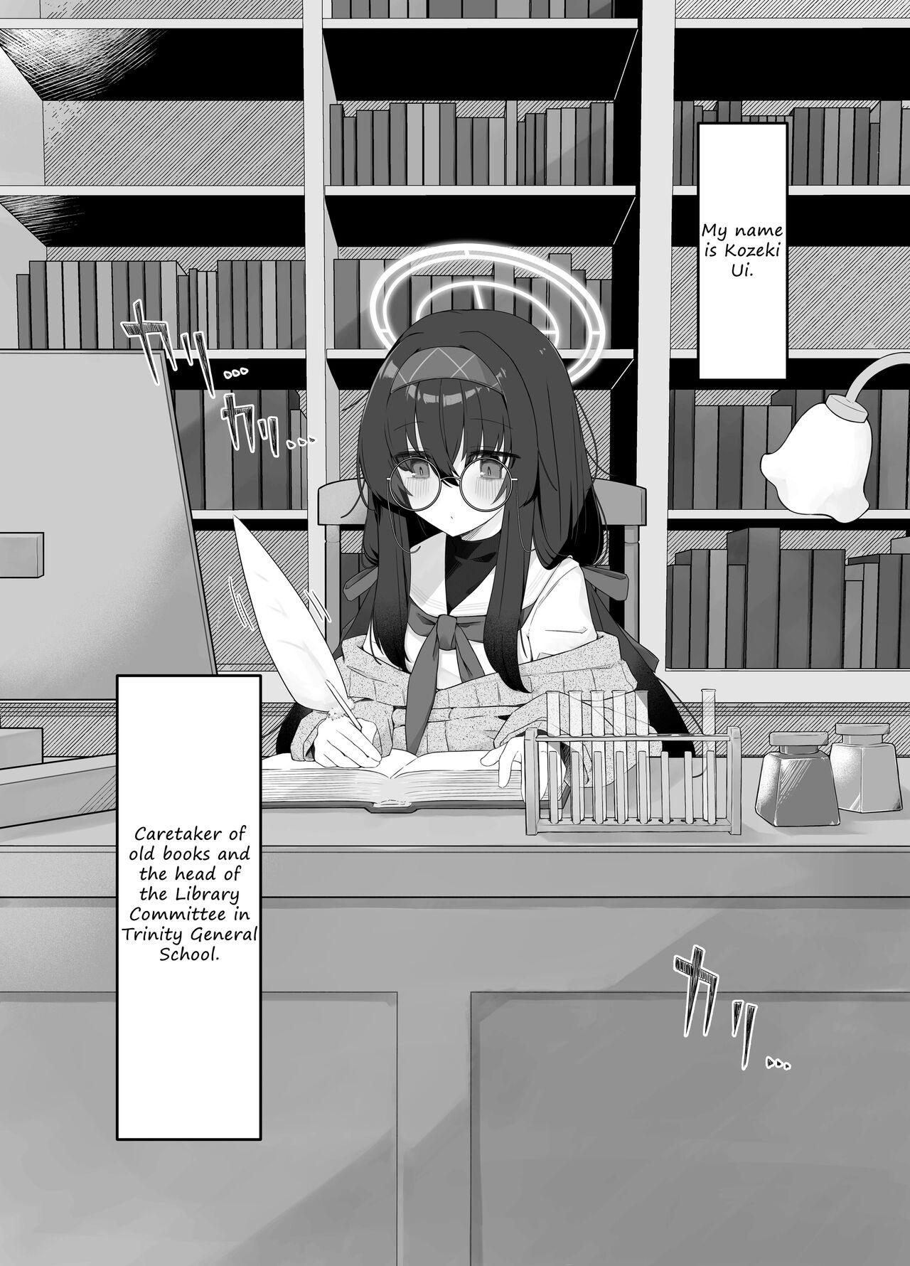 Rough Fucking Koshokan no Kaori - Kozeki Ui's fragrance inside antiquarian books library... - Blue archive Bigblackcock - Page 3