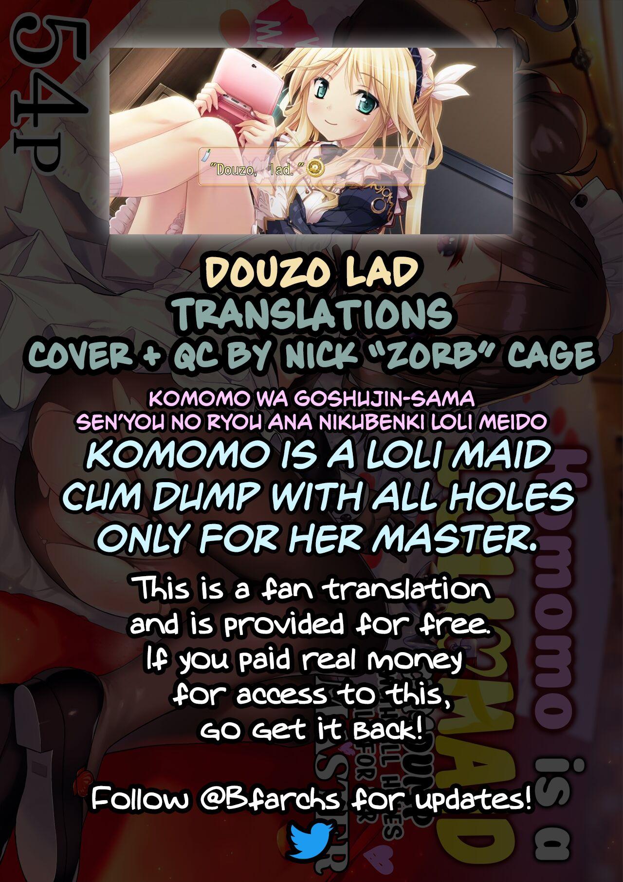 Komomo wa Goshujinsama Senyo no Ryoana Nikubenki Loli Maid | Komomo is a Loli Maid Cum Dump With All Holes Only for Her Master 56