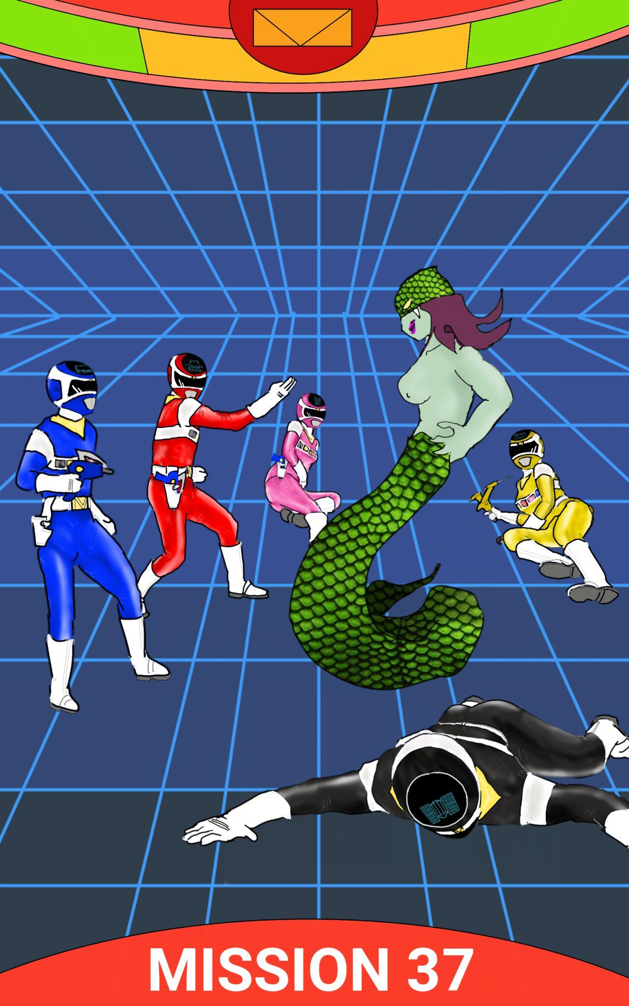 Fishnets Mission 37 - Super sentai Denji sentai megaranger Gay Cumjerkingoff - Picture 1