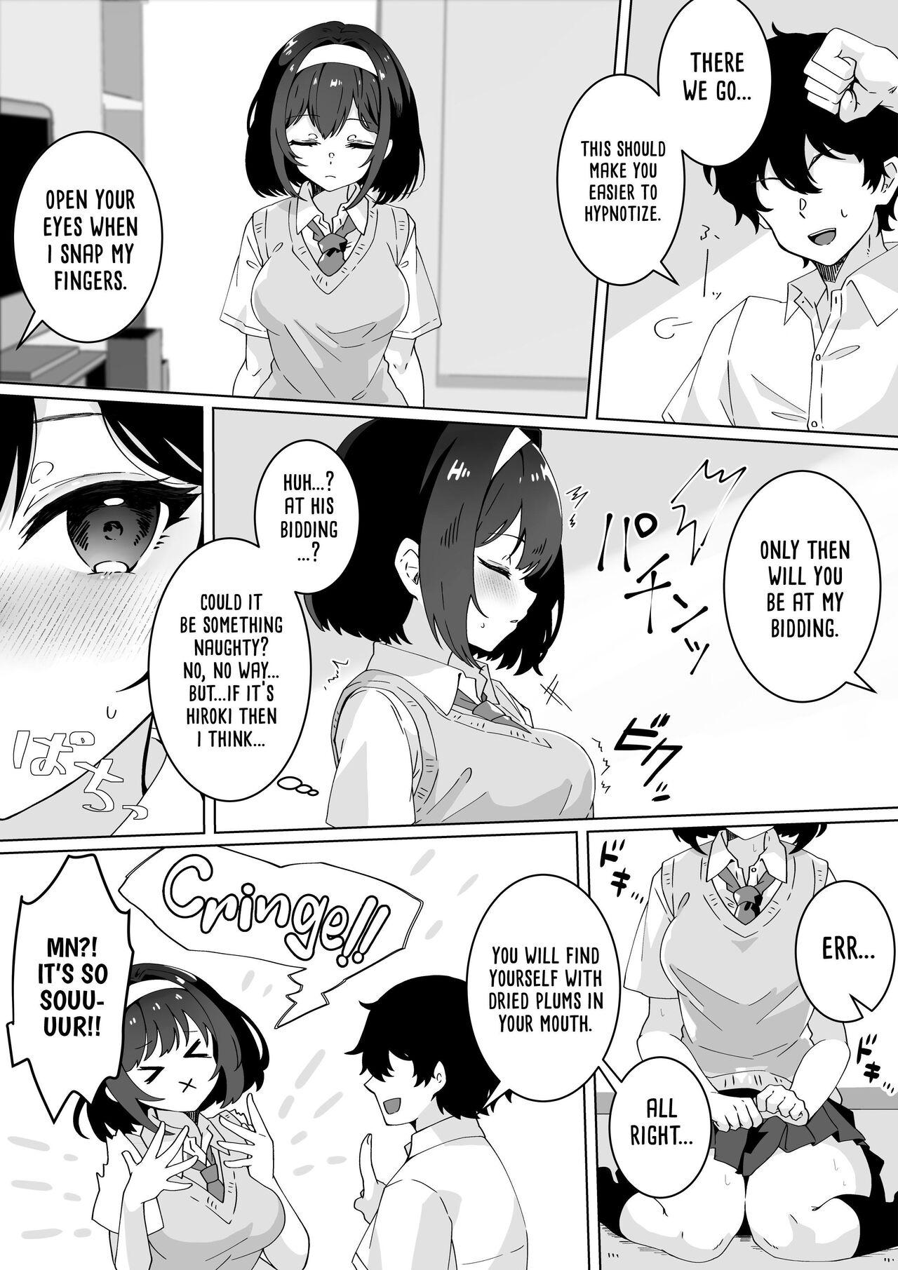 Retro Saiminjutsu nara Kyonyuu JK ni Nandemo Dekiru tte Hontou desu ka? | Is It True That Hypnosis Lets You Do Whatever You Want With Busty JKs? Pussyeating - Page 7