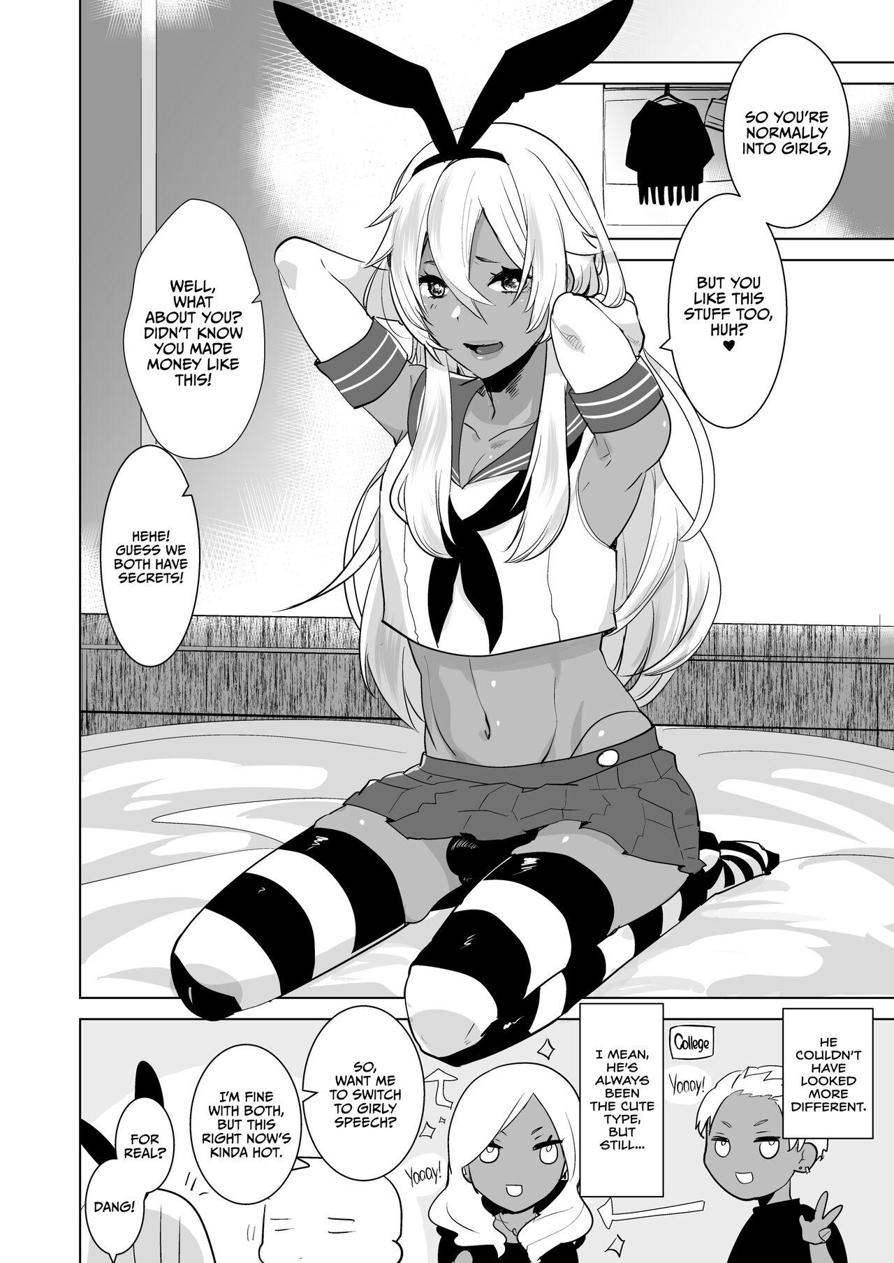 Kasshoku Otokonoko DeliHeal no Erohon ~Yattekita Shimakaze-kun wa Daigaku no Charai Kouhai de――?! Hen | Tan Crossdressing Call Boy 2