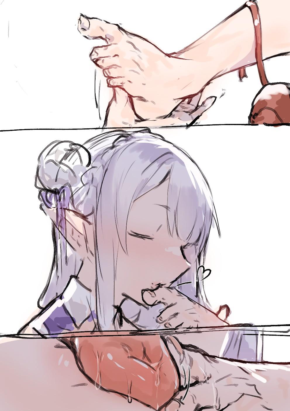 Subaru x Emilia and Rem futa 7