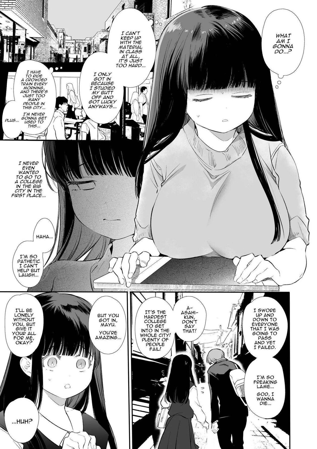 [Yatomomin (Yamamoto Tomomitsu)] Mayu-chan NTR ~Daigaku Shingaku no Tame Joukyou Shita Kanojo ga Onzoushi ni Tsukamari Dekiai Sarete Shimatta~ | Mayu-chan NTR ~Big Dick in the Big City~ [English] 6