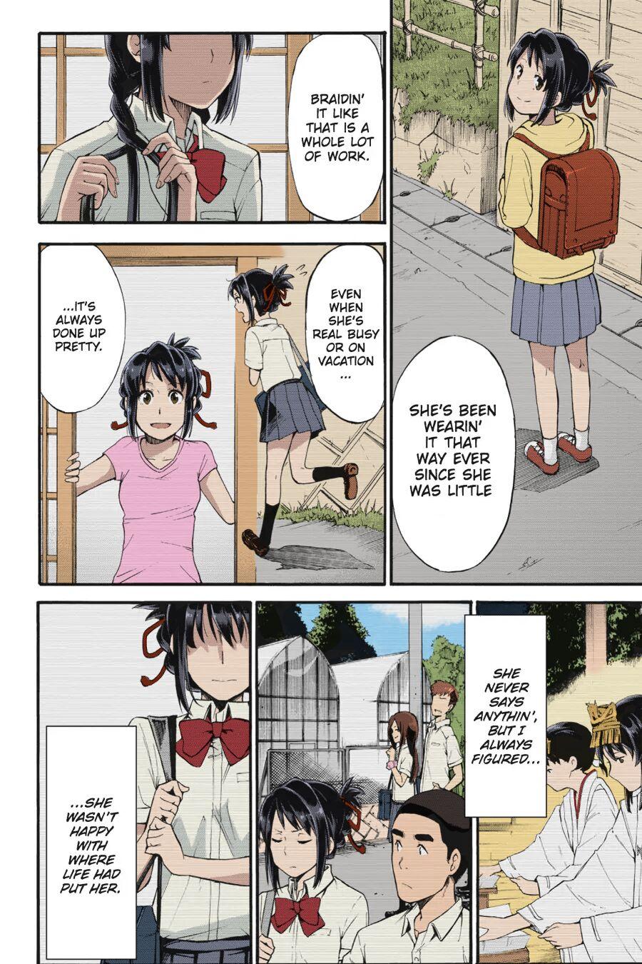 Kimi no Na wa. - & and & - Mitsuha Miyamziu & Teshigawara Katsuhiko (Coelacanth) (colored by mikakucoloring) 31