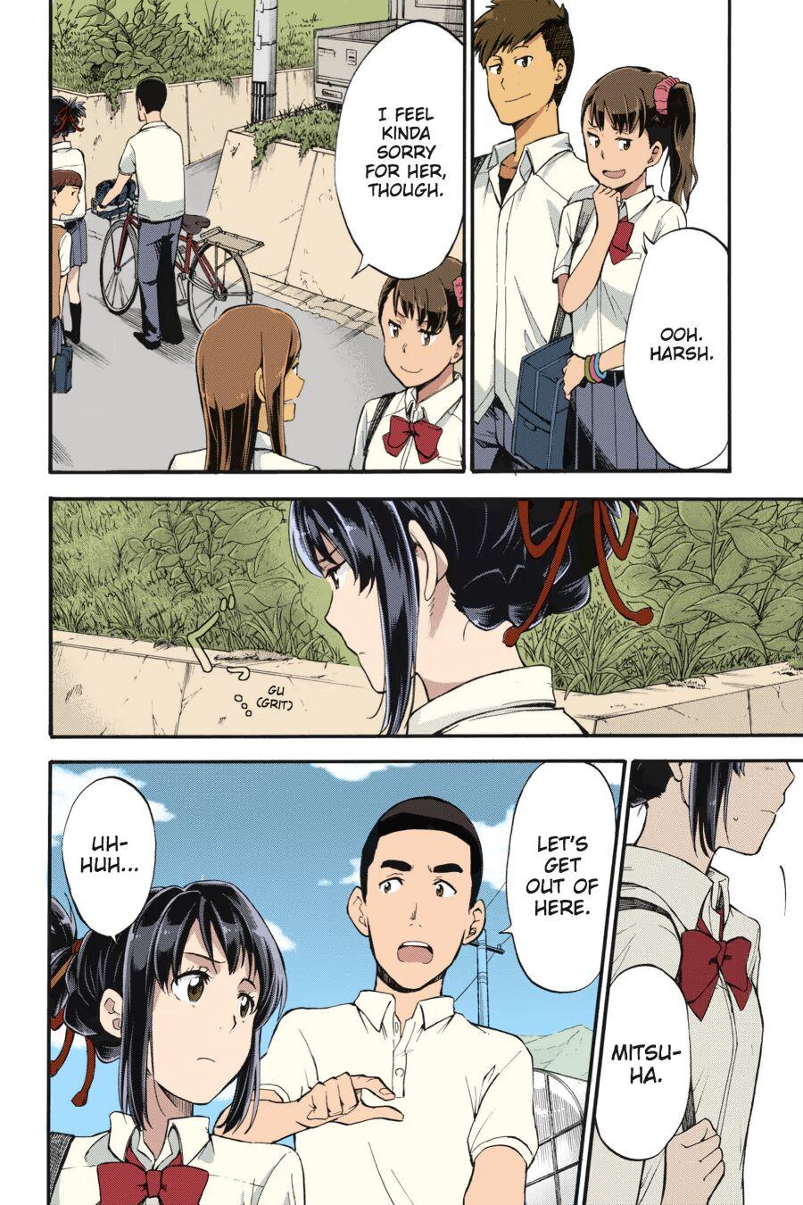 Kimi no Na wa. - & and & - Mitsuha Miyamziu & Teshigawara Katsuhiko (Coelacanth) (colored by mikakucoloring) 31