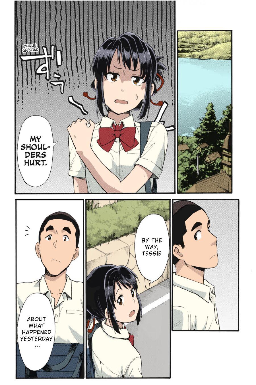 Kimi no Na wa. - & and & - Mitsuha Miyamziu & Teshigawara Katsuhiko (Coelacanth) (colored by mikakucoloring) 51