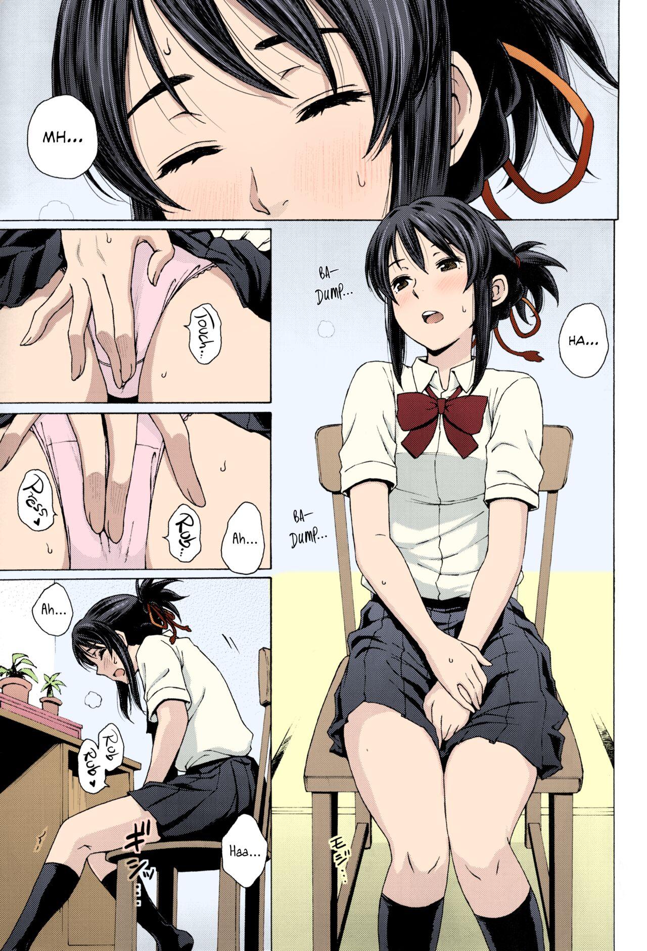 Kimi no Na wa. - & and & - Mitsuha Miyamziu & Teshigawara Katsuhiko (Coelacanth) (colored by mikakucoloring) 7