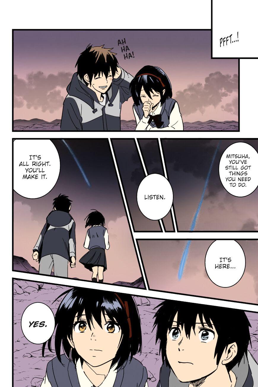 Kimi no Na wa. - & and & - Mitsuha Miyamziu & Teshigawara Katsuhiko (Coelacanth) (colored by mikakucoloring) 84