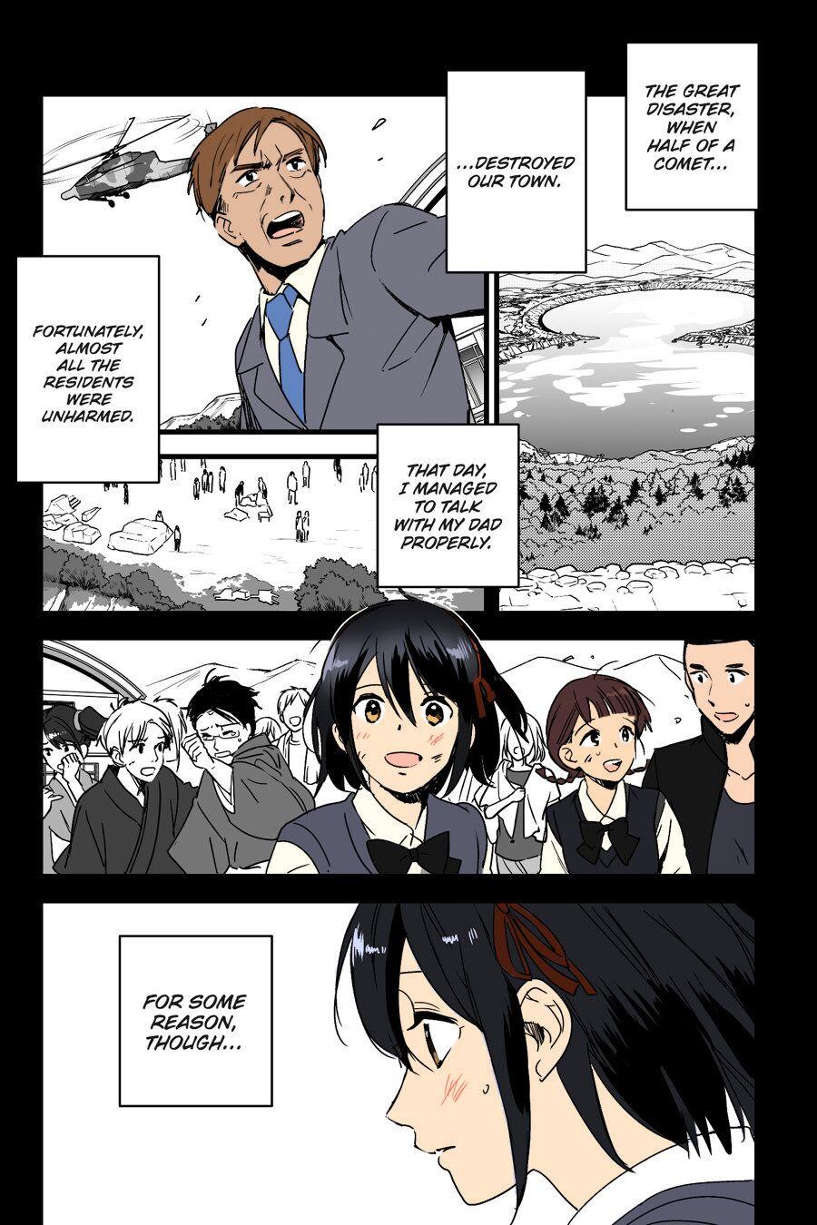 Kimi no Na wa. - & and & - Mitsuha Miyamziu & Teshigawara Katsuhiko (Coelacanth) (colored by mikakucoloring) 94