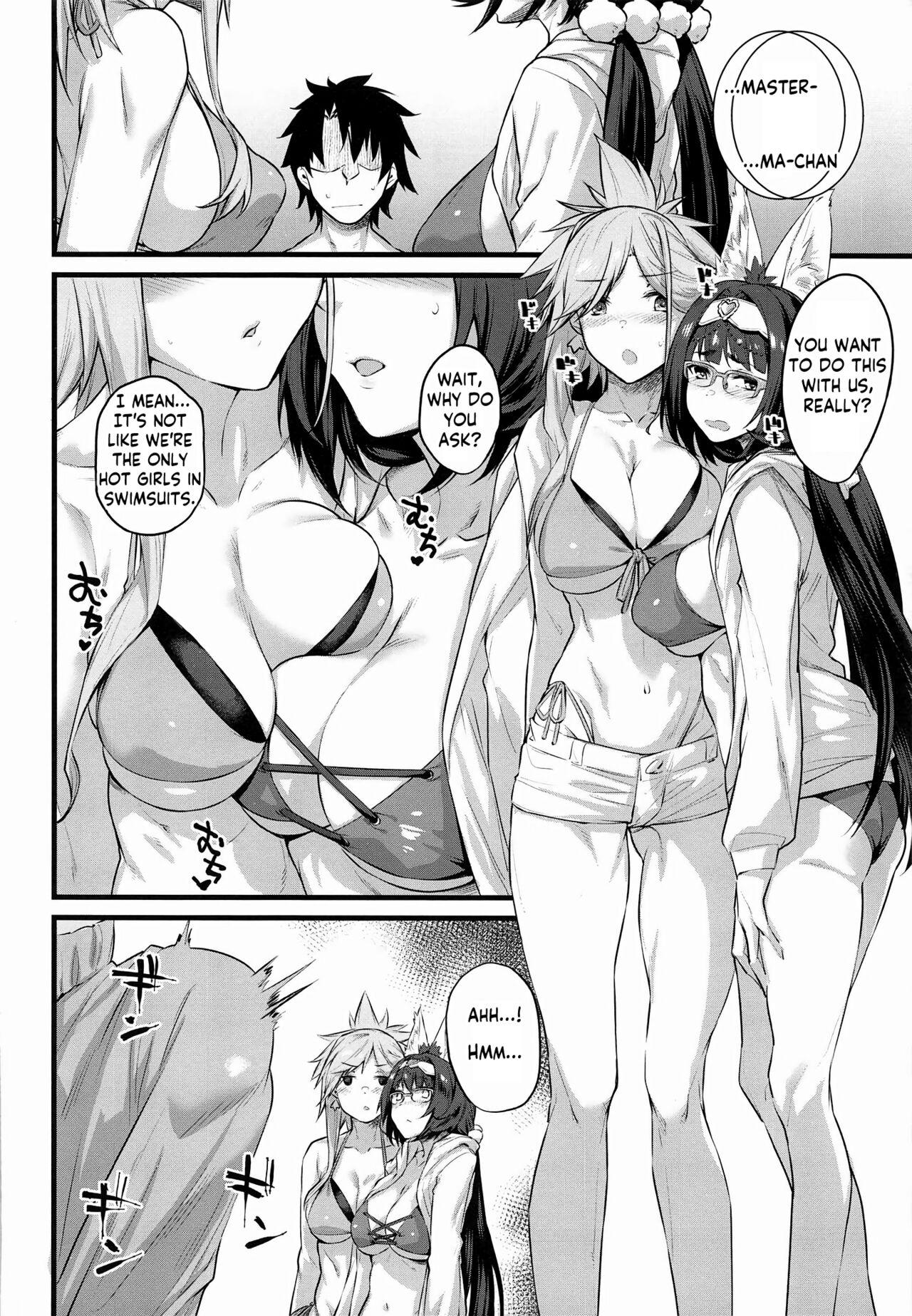 Serva Fes no Genkou Sagyou de Tamatta Master o Musashichan and Batty will help Master get rid of the cum he accumulated during ServantFes - Page 4