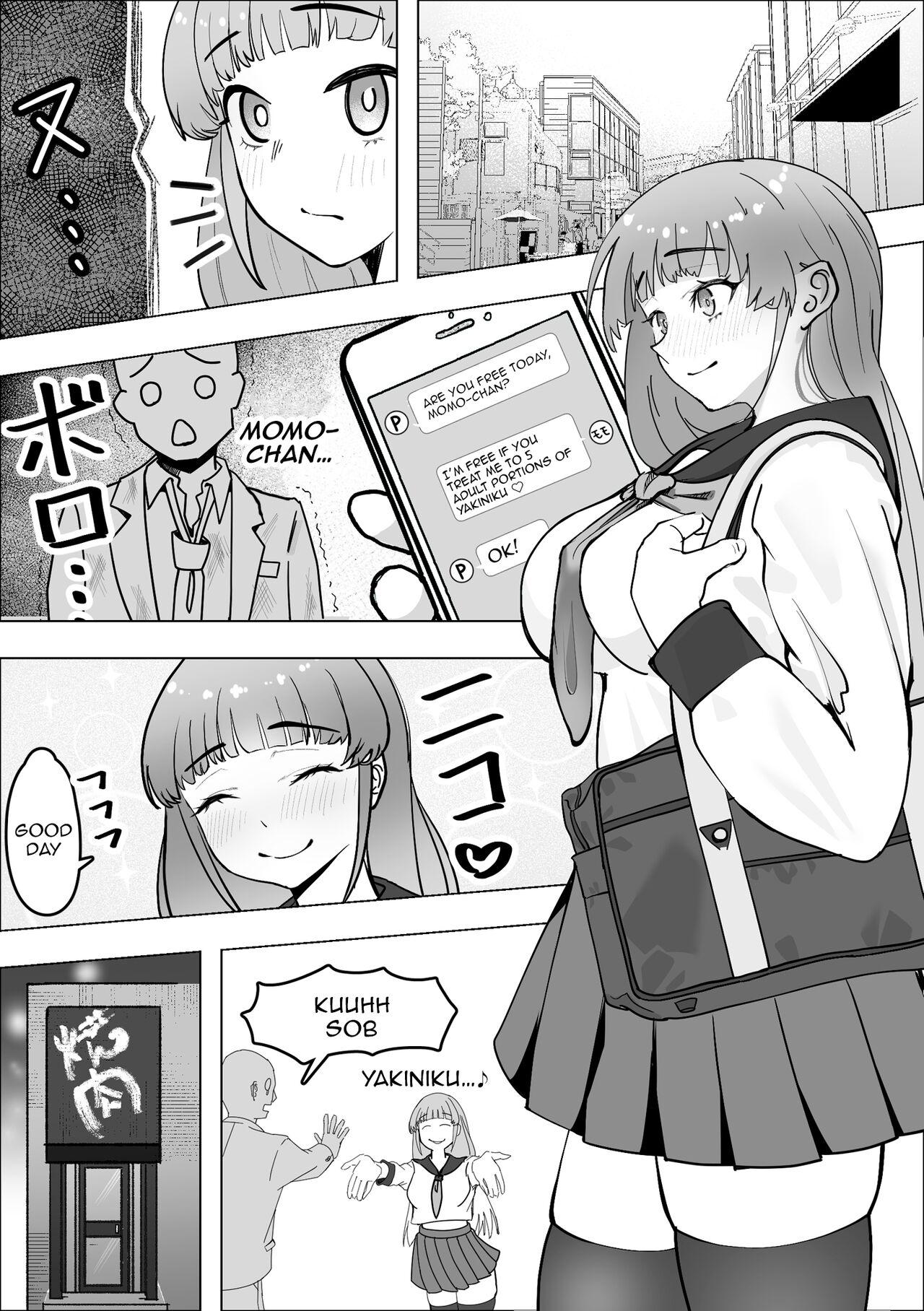 [Makuragi Zabuton] Tabe Gal -Muchimuchi Tennen Gal wa Papakatsu Shimasu- | Tabe Girl -A Chubby Airheaded Girl Becomes a Sugar Baby- [English] {Doujins.com} 4