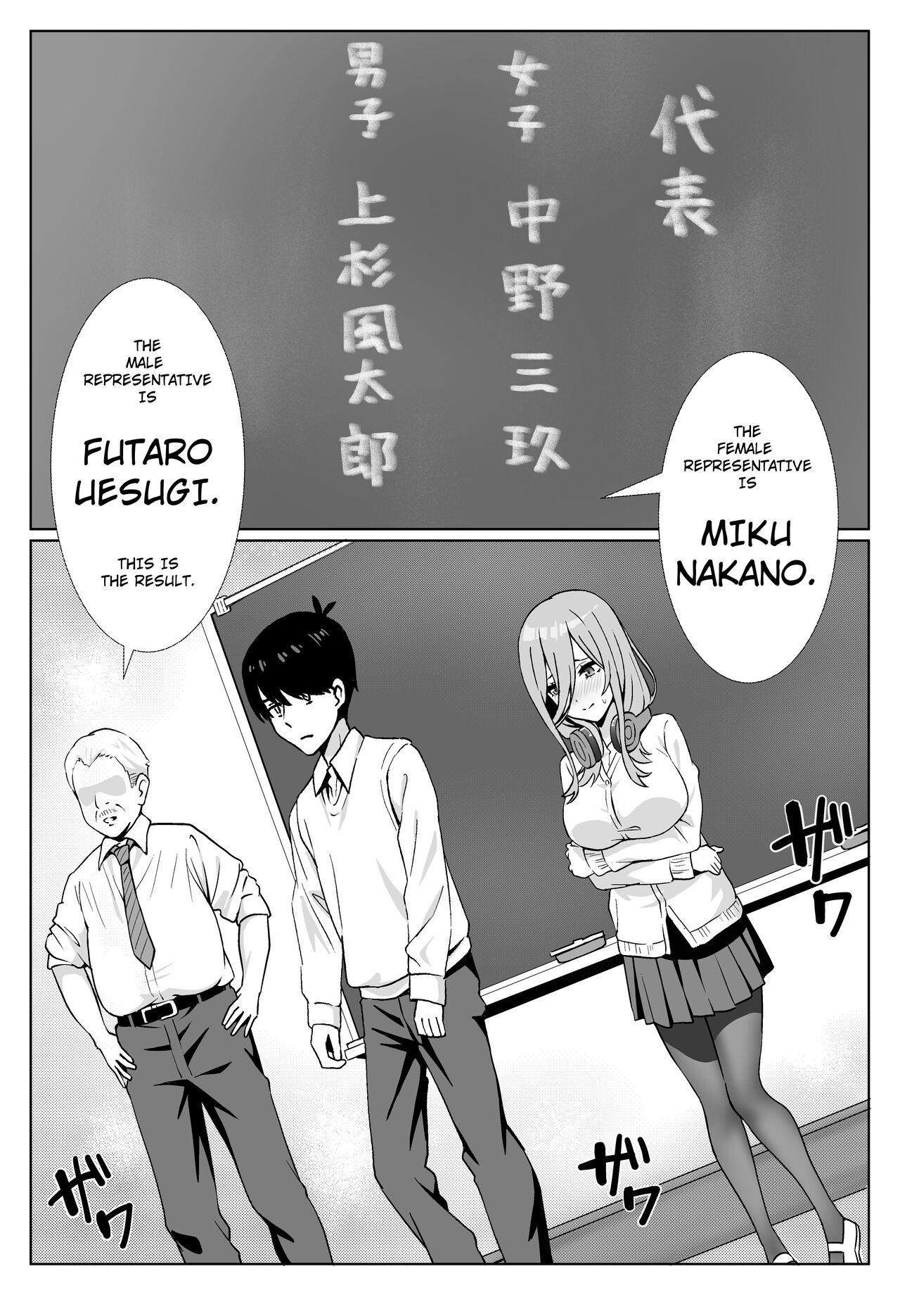 [Chiri Akuta] Miku-san to Sukebe na Jisshuu | Miku-san and her dirty training. (Gotoubun no Hanayome) [English] 2