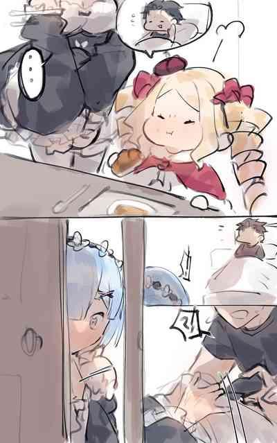 Emilia x Subaru, Rem x Subaru 7