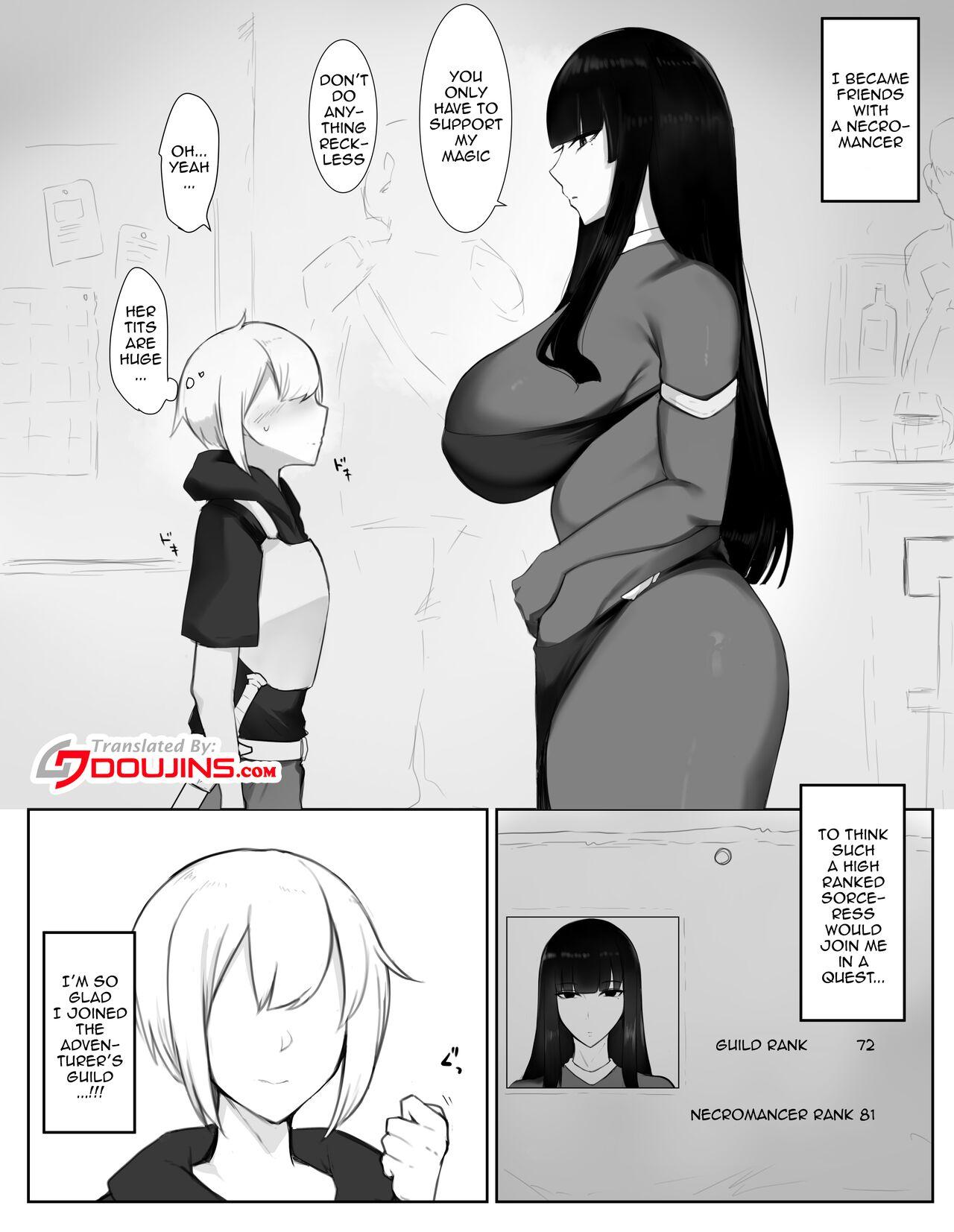 [Tesla pod (Elimiko)] Majutsushi Onee-san ga Maryoku Hokyuu Suru Tame ni Boukensha-kun kara Sakusei Suru Hanashi [English] [Doujins.com] [Digital] 2