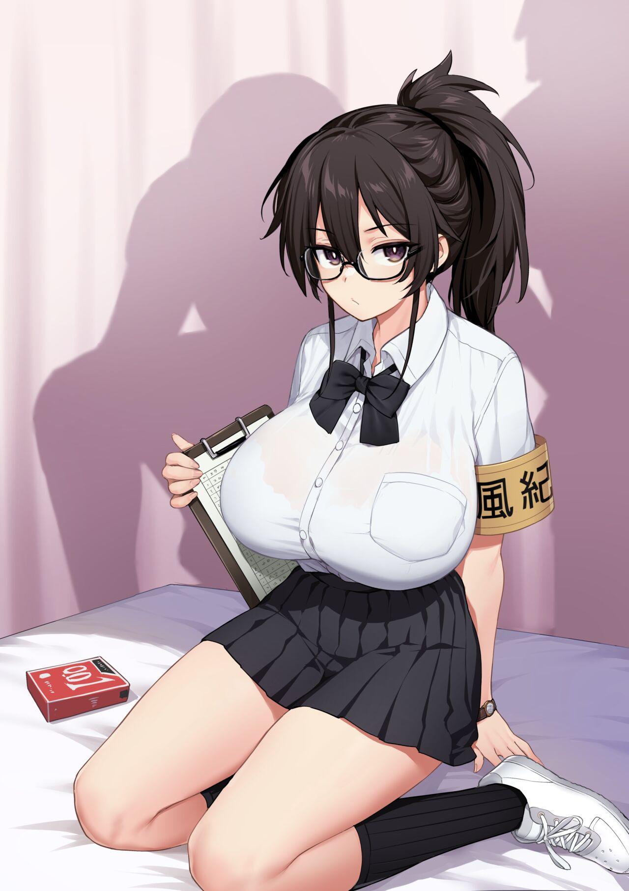 Titten 聽說新任風紀委員長胸部很大這回事 + 學生會長 - Original Culonas - Picture 3