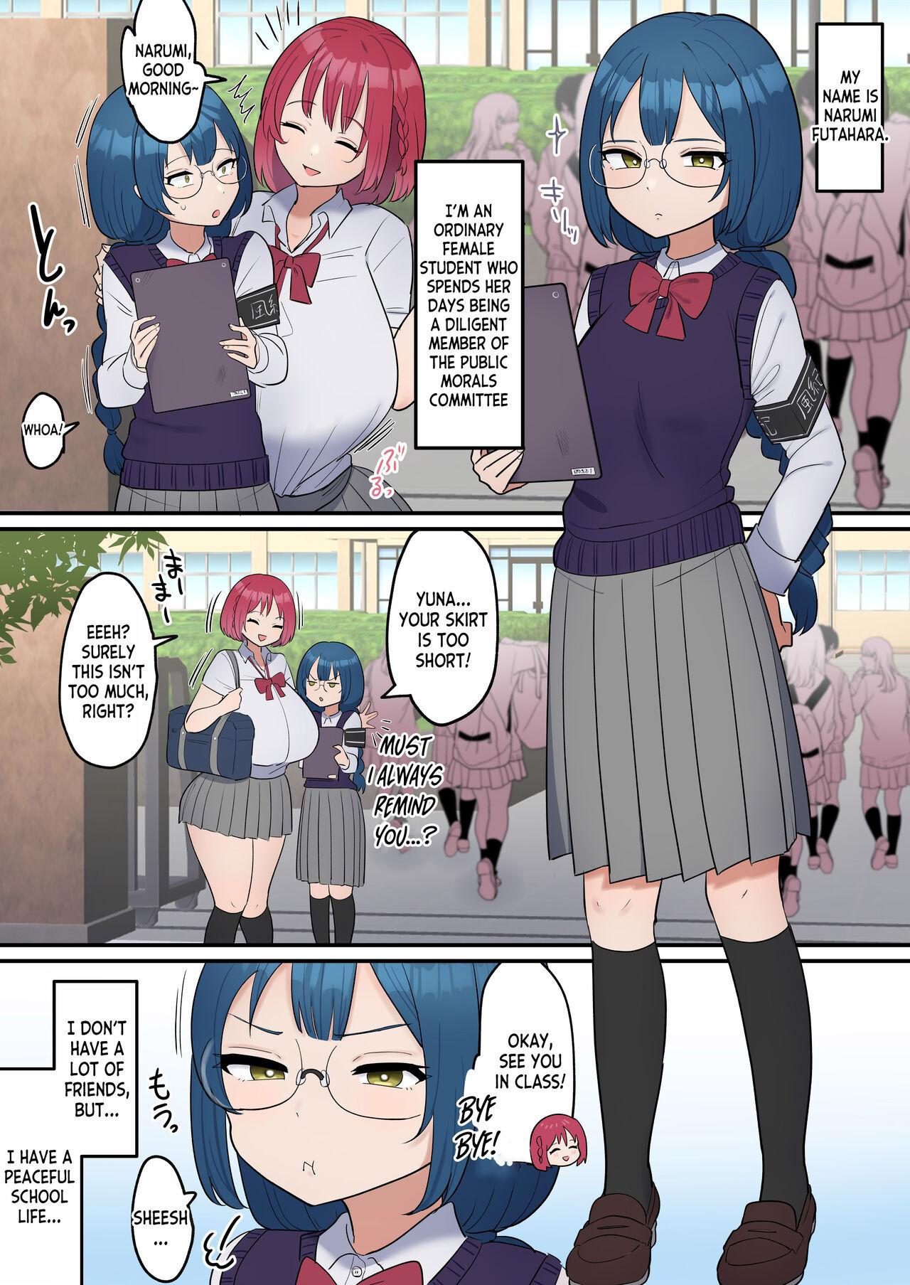 Totsuzen Chinpo ga Haete Shimatta Majime Joshi, Tomodachi to Koubi Suru | The Serious girl Suddenly Grows a Dick and Fucks Her Friend 1